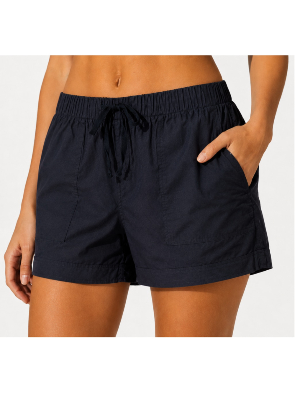 Women’s 3" Inseam Cotton Shorts – Acelitt – Black – Size L – NWOT